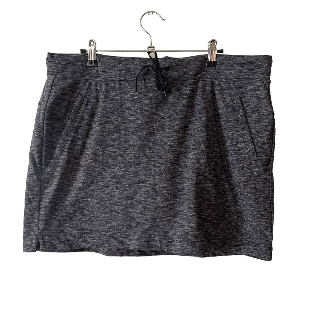 Athleta Large Modern Metro Skort Gray Pockets Casual Activewear Stretch
